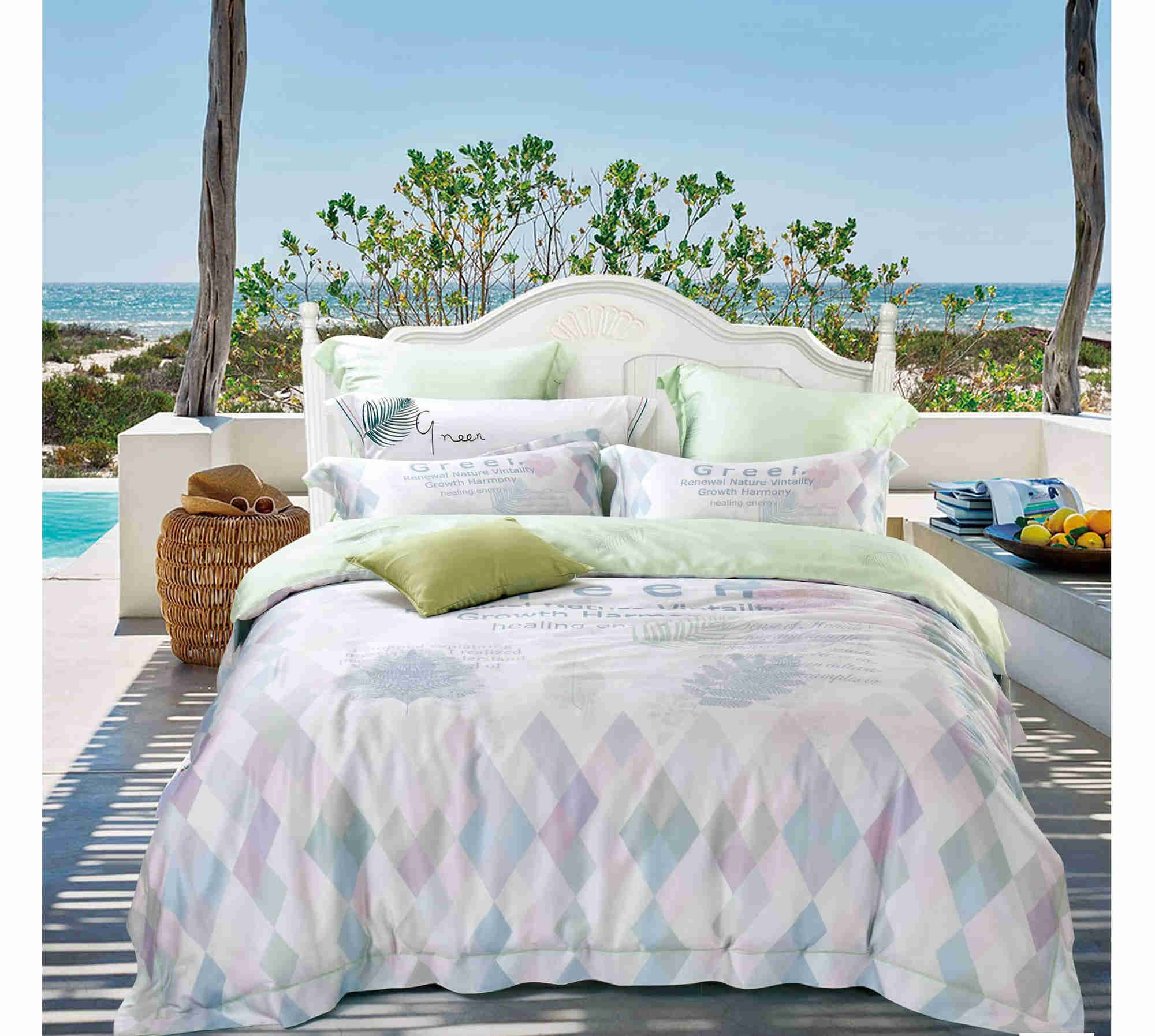 Luxury 100% Silk Satin Material Tencel Bed Sheet Bed Linen Duvet Cover Set Bedding Set