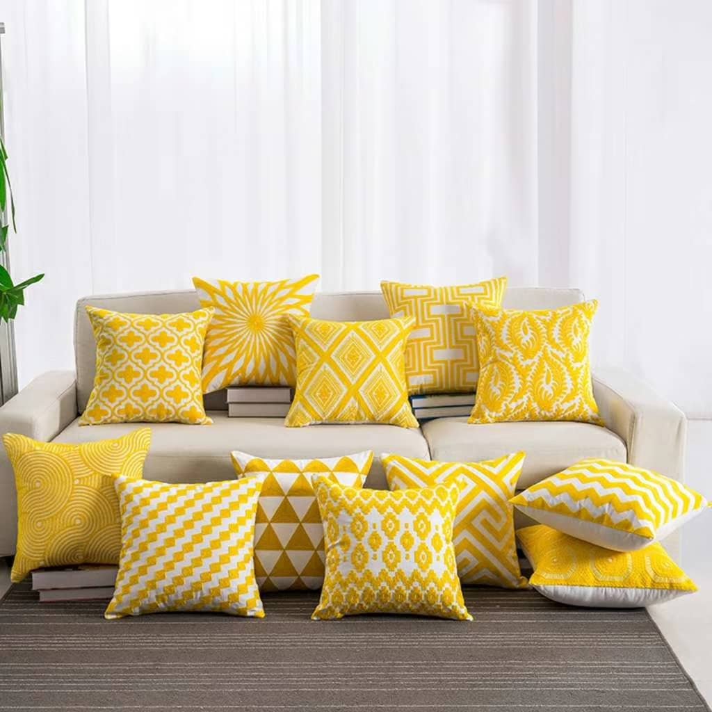 Stylish Pillow Yellow Serious