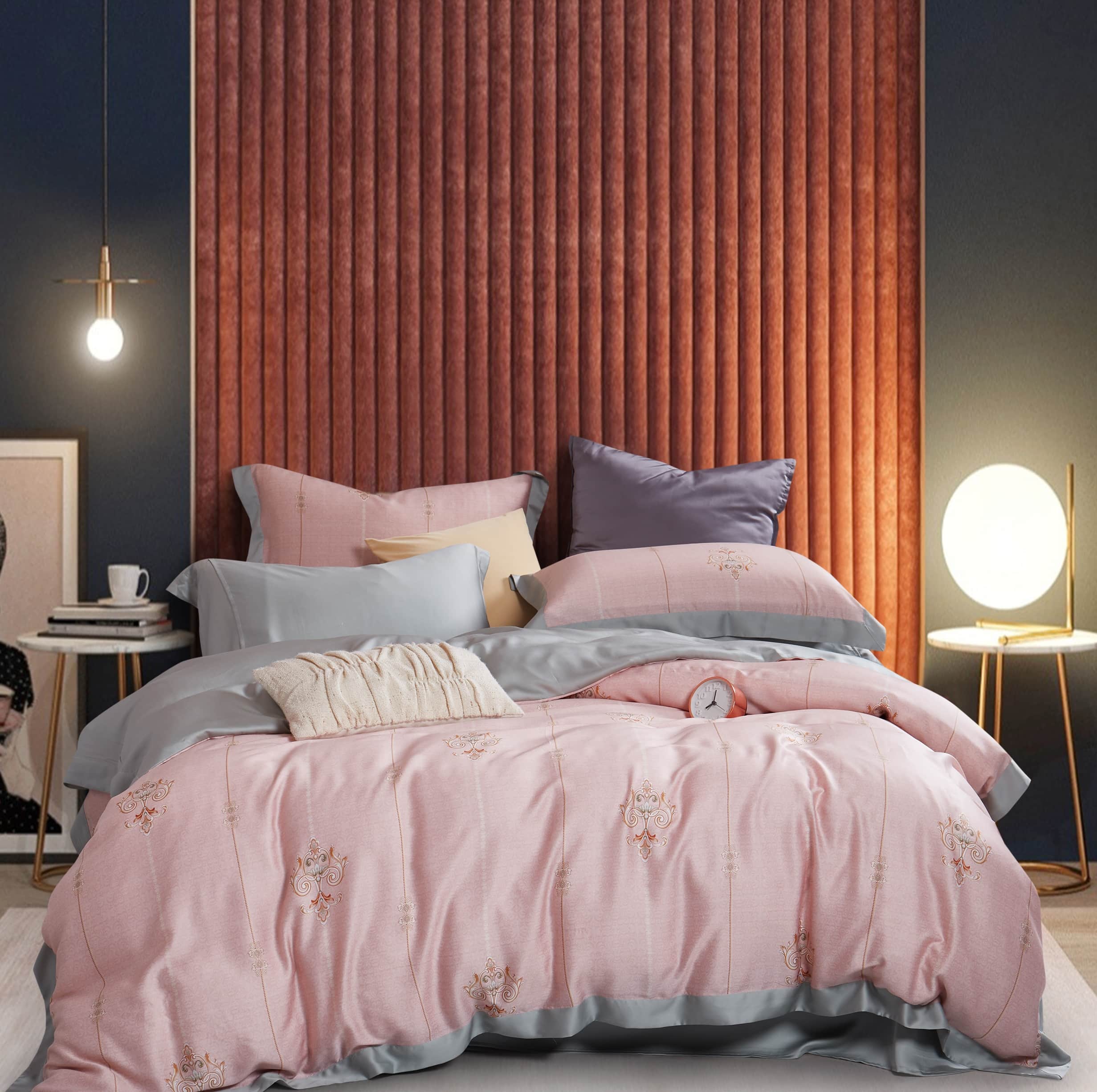 Home textile luxury duvet cover tencel bed spreads hotel linen sheet bedding set
