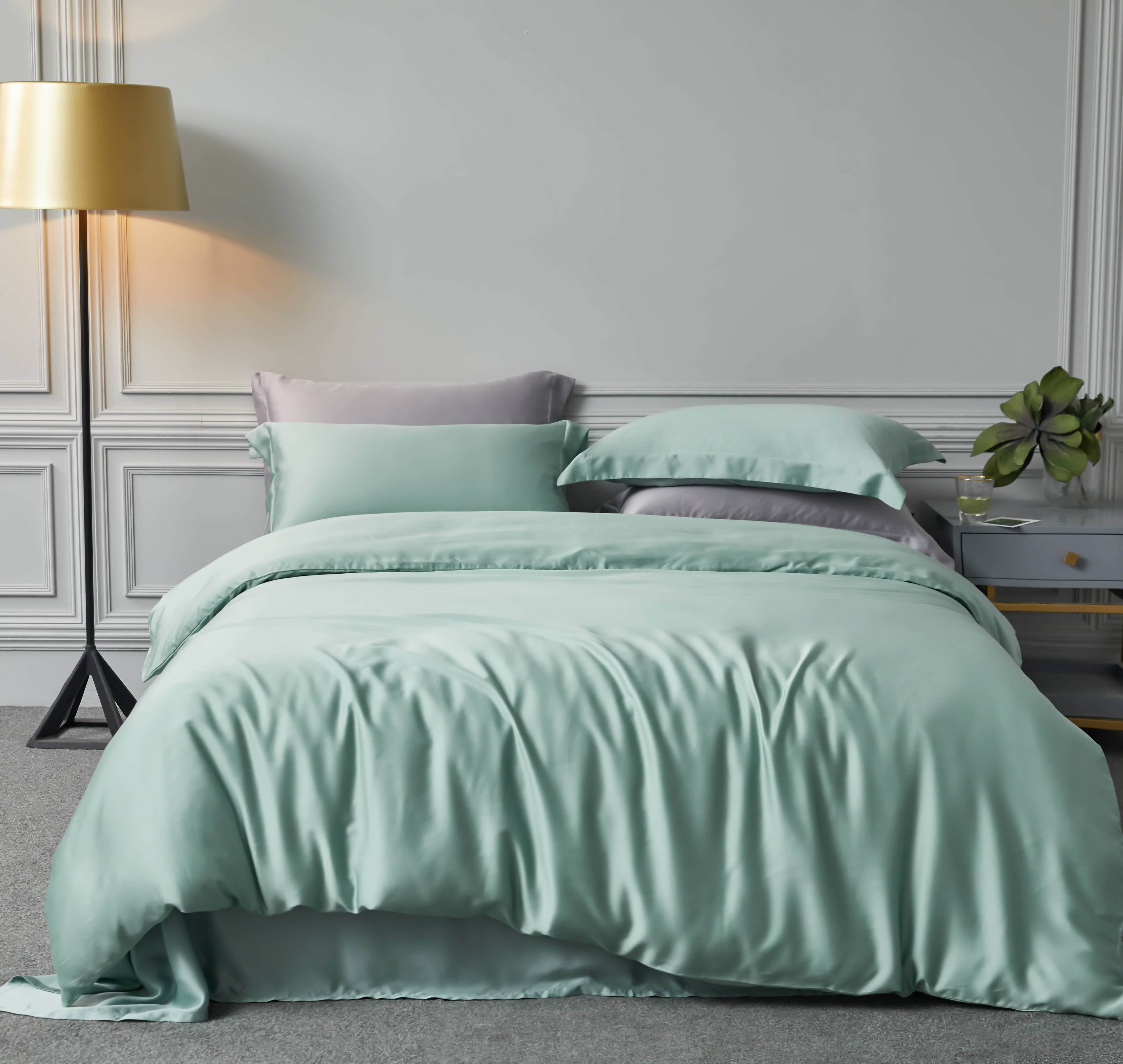 100% Natural Tencel Fabric Bedsheet Set Comforter Bedding Set