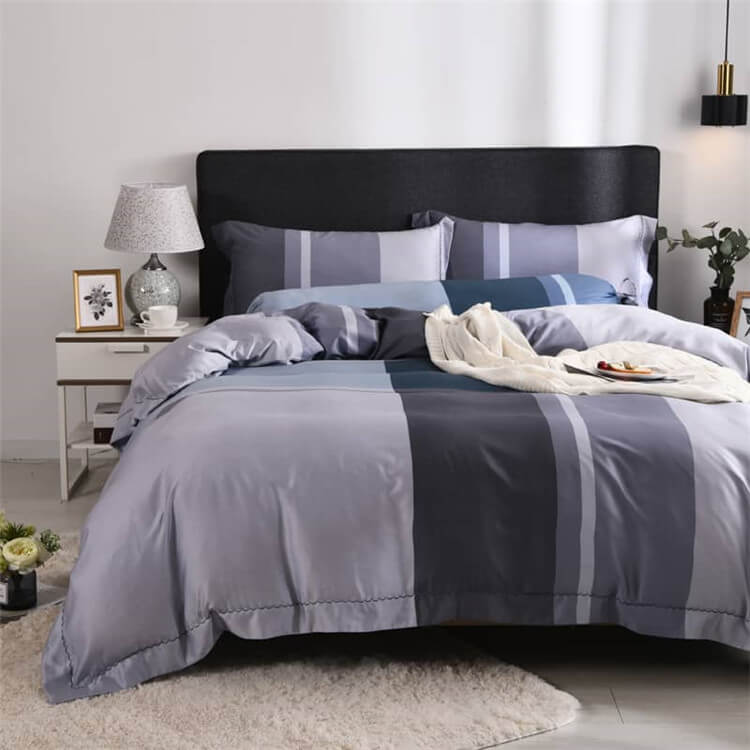 Super Soft Luxury Printed Tencel Bed Sheet Linen Bedding Set For Hotel