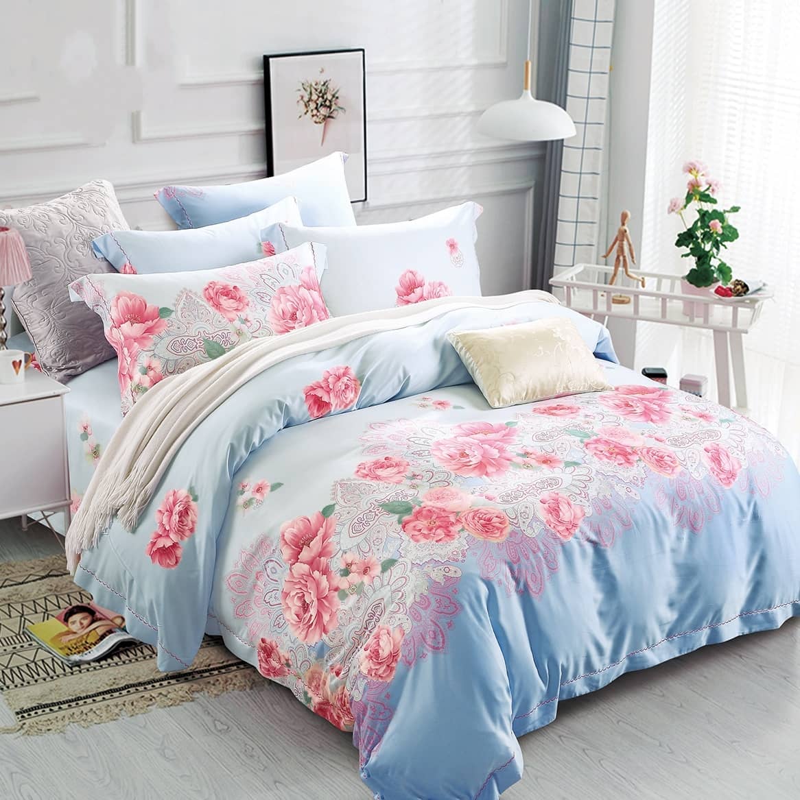 Floral High Quality Modal Bedding Set