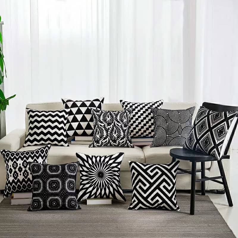 Stylish Pillow Black Serious