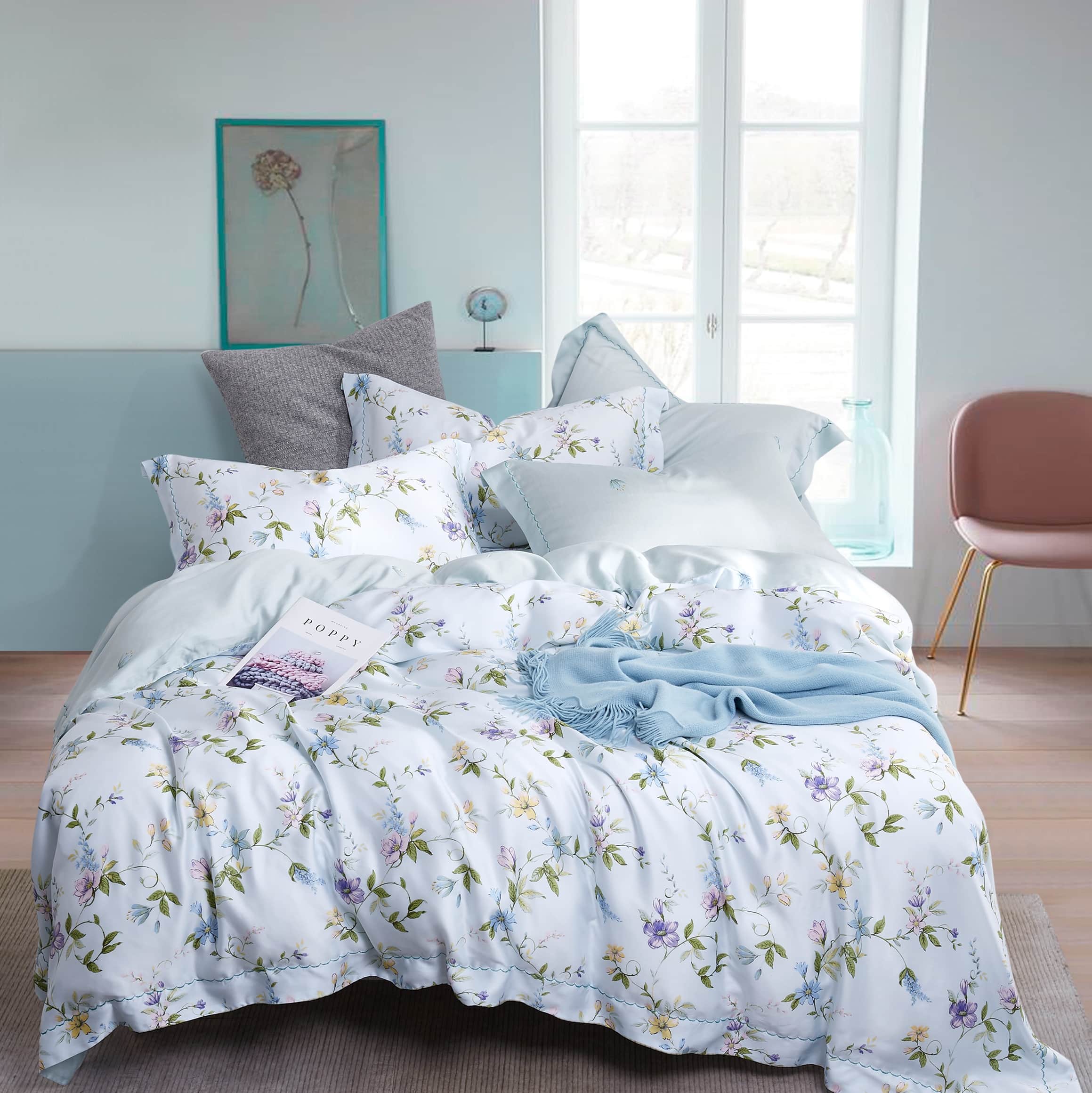 Modern Fashion 100% Tencel Lyocell Fabric Super Soft Comforter Bedding Set