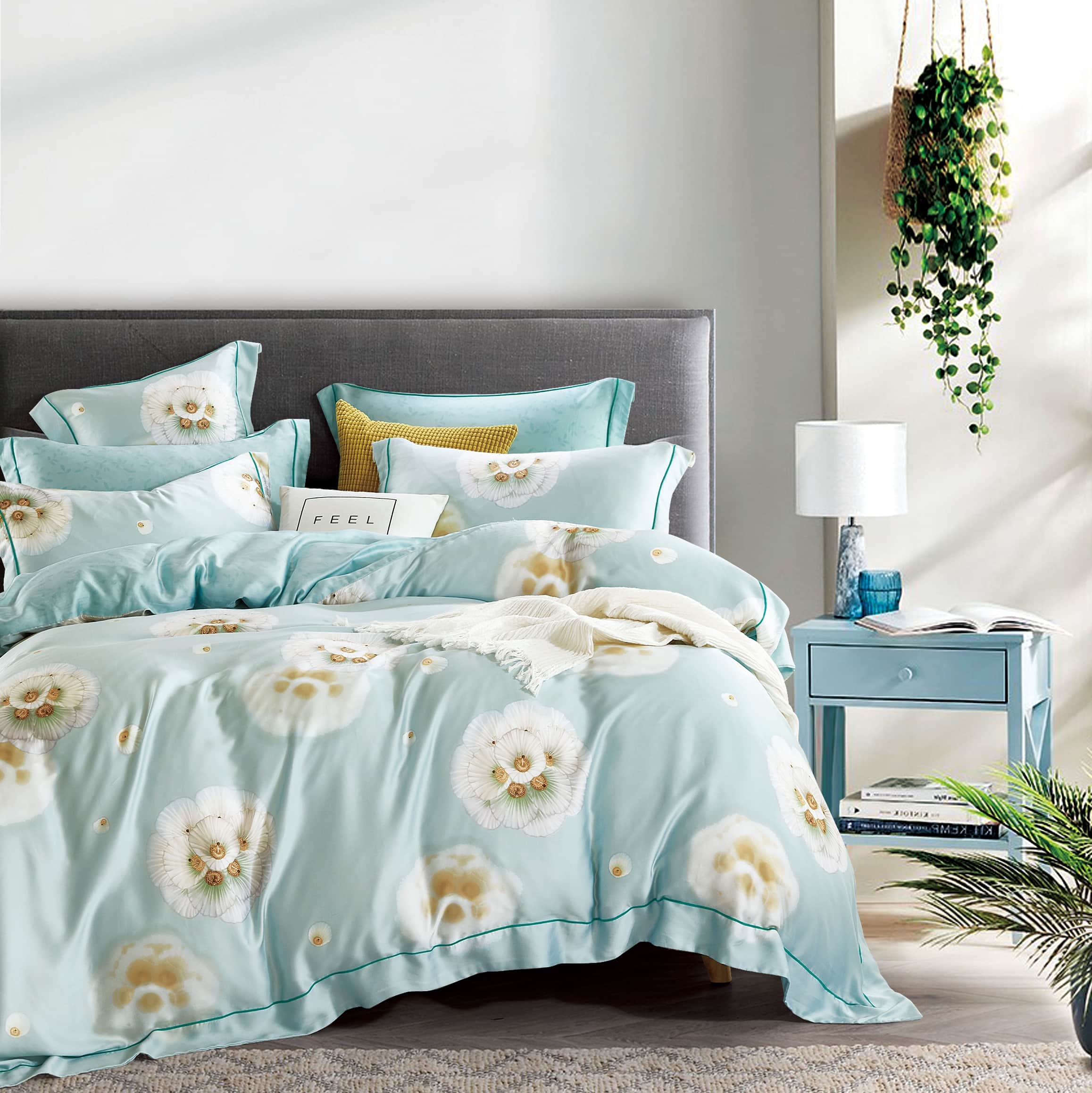Home Textile Wholesale 60s 100% Tencel Comforter 4piece Duvet Bedding Set 