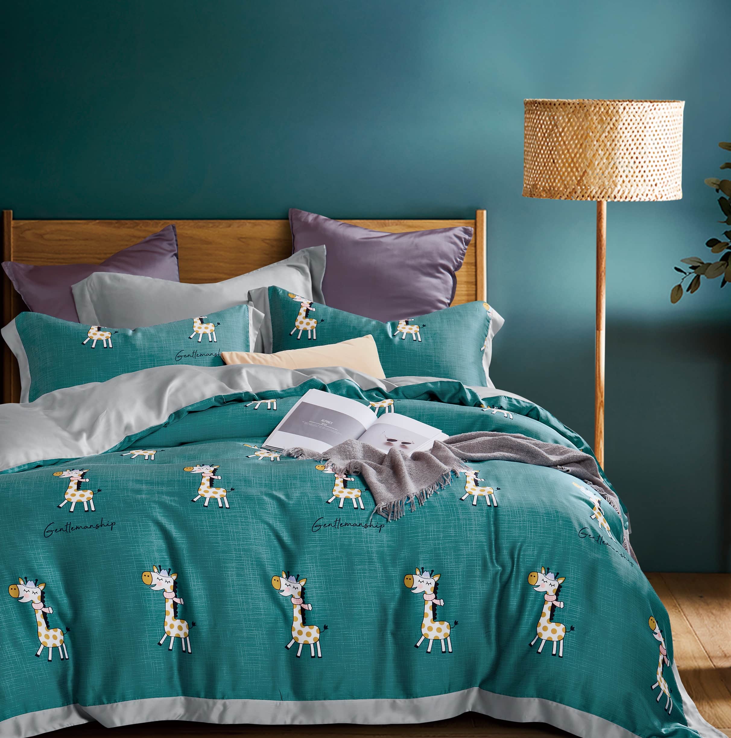 wholesale cheap 100% tencel printed bed sheet quilt comforter set bed linen bedding sets