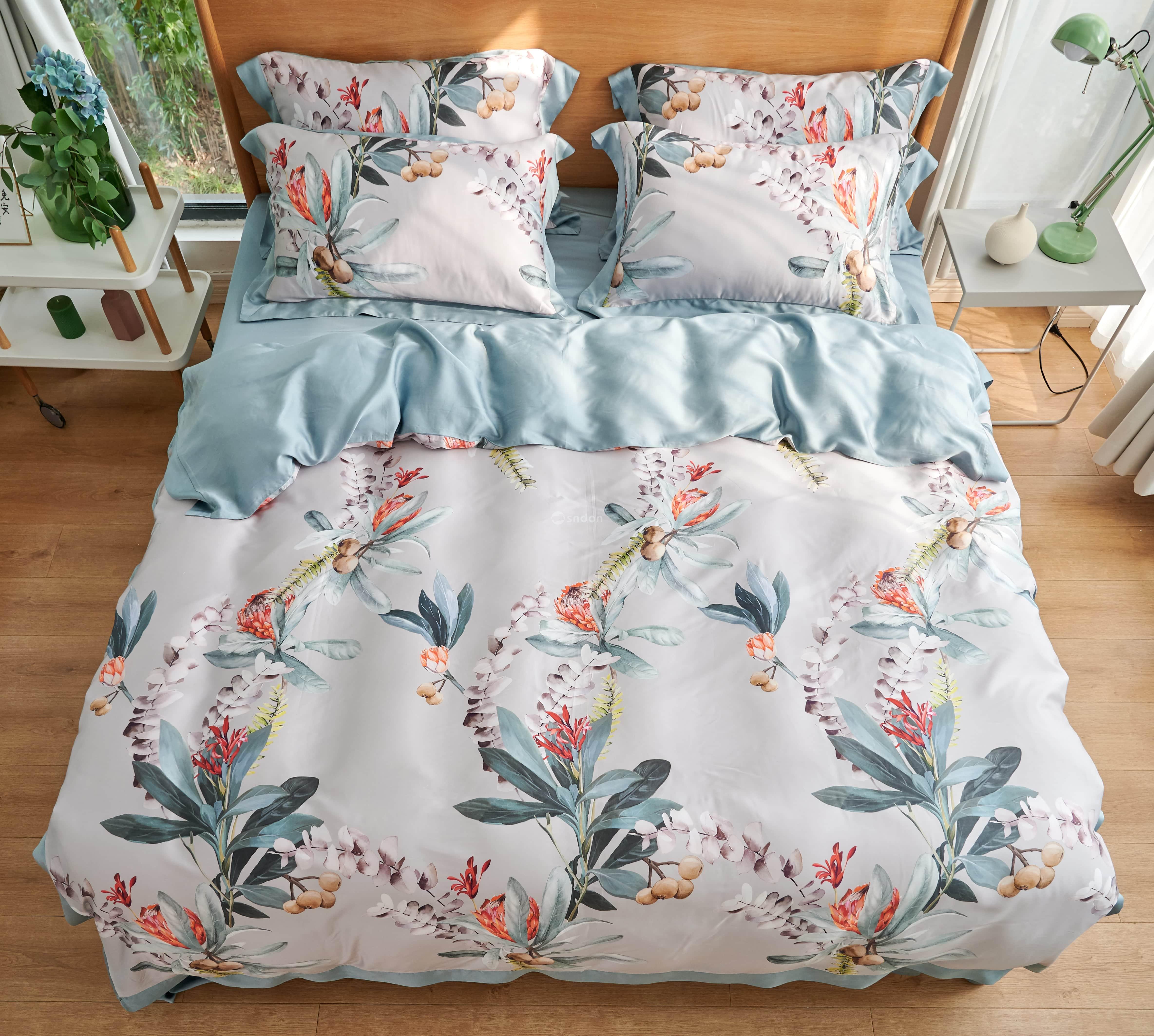 Home Textile 100% Tencel Bed Sheet Set Bedding Set